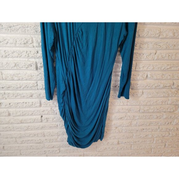 Venus Womens Dress Extra Large XL Bodycon Long Sleeve Blue Pullover BLU127E - Picture 5 of 11
